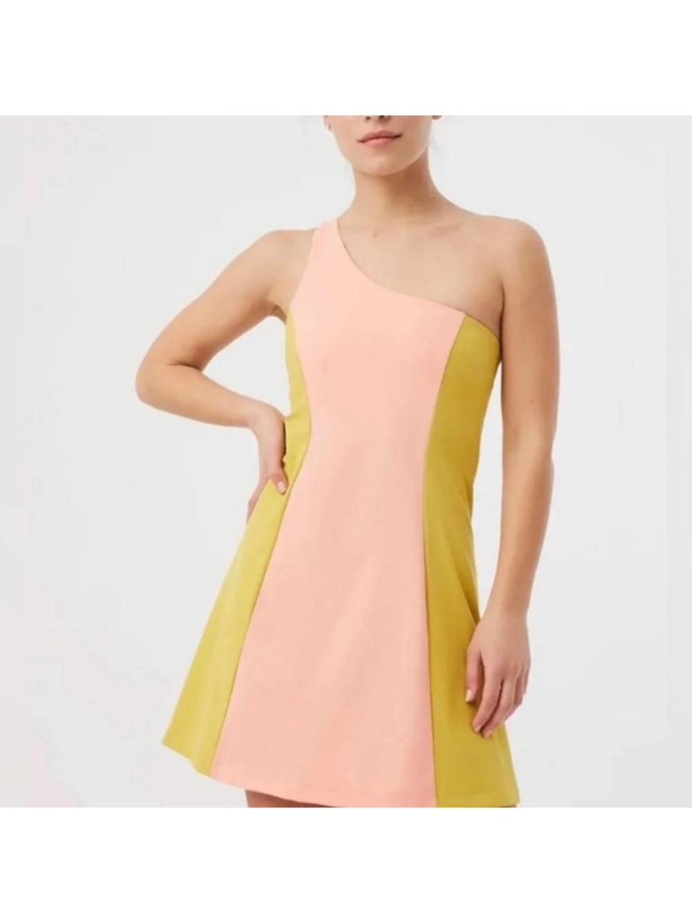 Outdoor voices Pink and Yellow Colorblock Dress